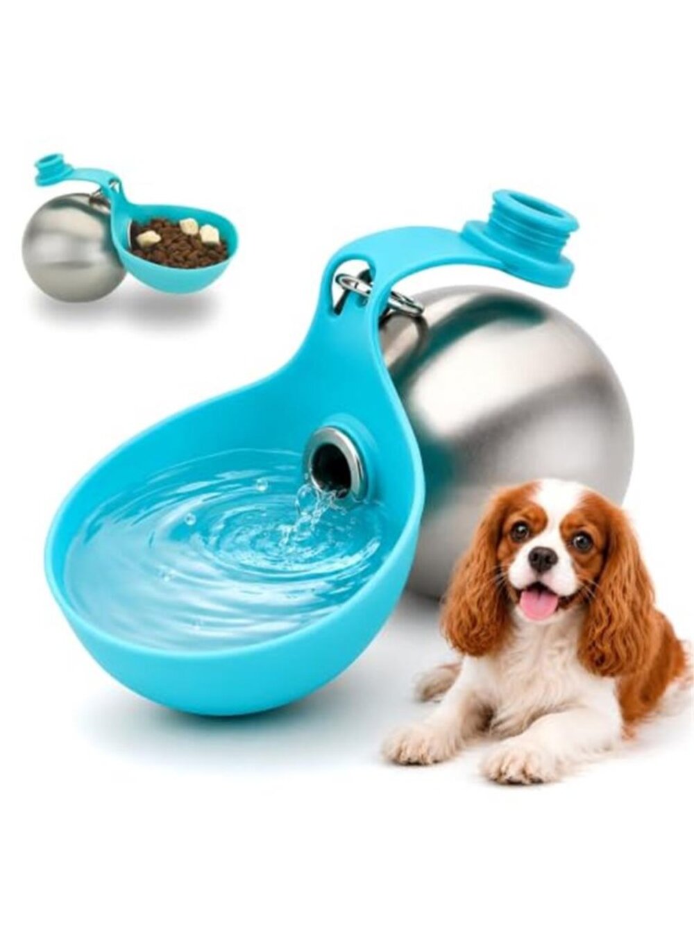 Dog Water Bottle 10oz Stainless Steel Small Water Bottles for Puppy